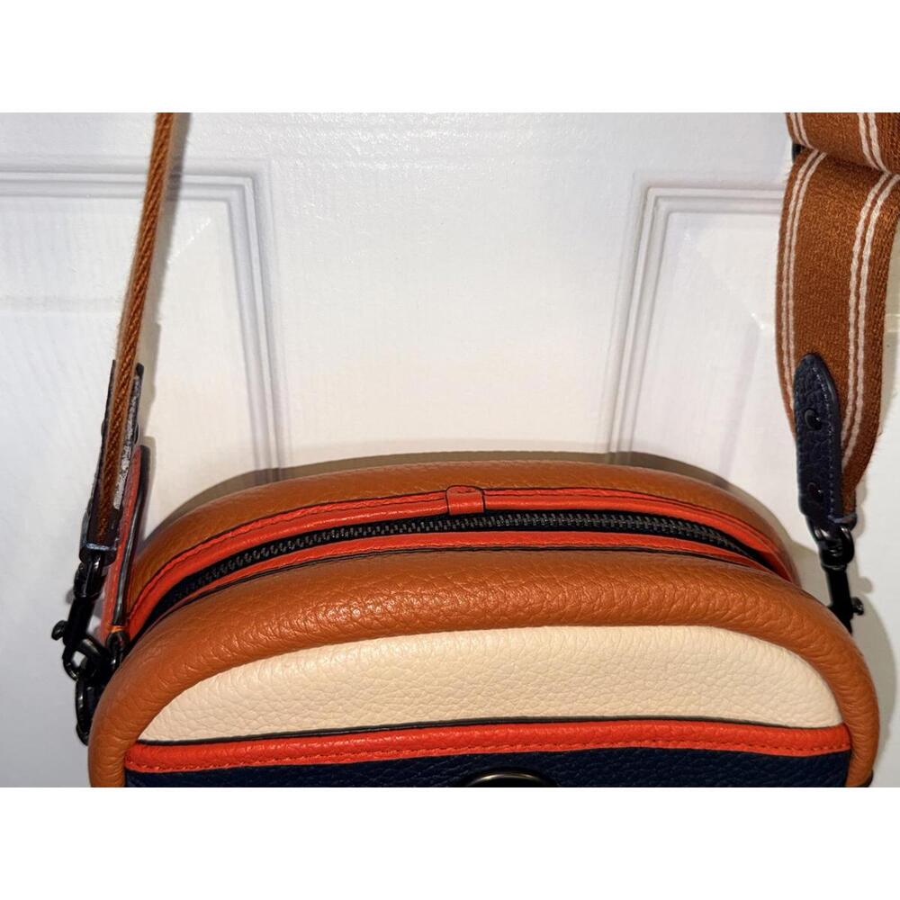 Coach Colorblock Multi Camera Bag Leather and Webbing Strap - Picture 4 of 9